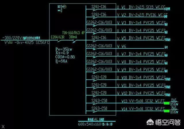 建筑工地的建筑電工老師傅教你如何理解建筑藍(lán)圖中的配電箱系統(tǒng)圖！