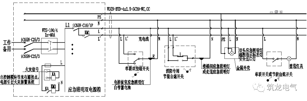 教你畫應急照明配電箱系統(tǒng)圖！